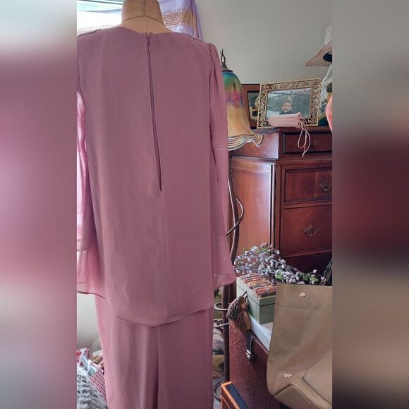 NWT Jessica McClintock Chiffon Formal Maxi Dress Size 8 Valentines Day - Picture 10 of 14